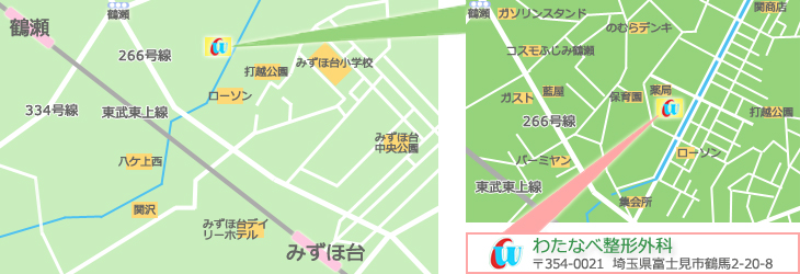 わたなべ整形外科地図